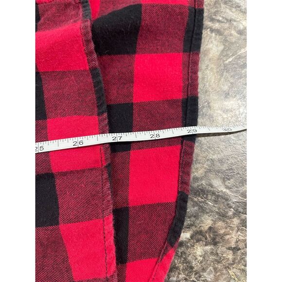 Beachlunchlounge Women's XL Red Plaid Button-Up Long Sleeve Shirt - Picture 8 of 9